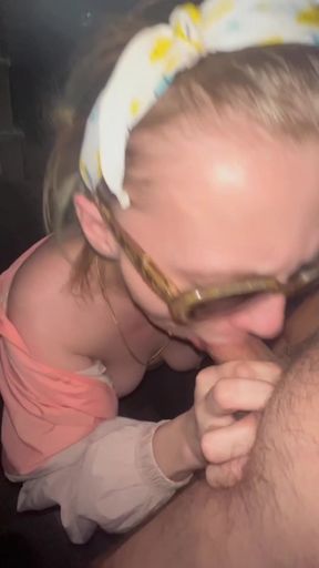 Cumming on this blonde amateur sluts tongue and all over her face,
