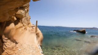 How I bellow! Nutting with my selfie stick while snorkeling made me bellow yelling like never before