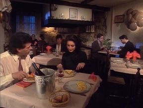 Amazingly sexy redhead retro chick does blowjob and fucks in classic doggy pose