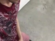 Jerking off in the fire escape stairs