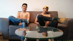 Twink Boys Damian & Phill Are Doing A Foot Tickling Challenge. This Time Phill Tickles The Gorgeous Feet Of His Best Friend Damian. Prepare For Cute & Ticklish Reactions!