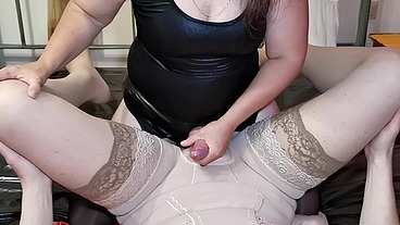 Sissy Slut was simply fucked off by her Lady Teacher