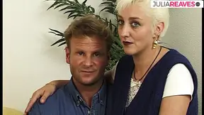 Hot German granny blows and fucks with huge dildos