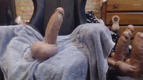 Omega Dildo from Hankey&#039;s Toys -  Mounted and Moaning on his Huge Balls