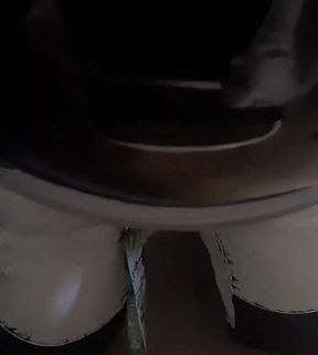 Leather jacket chastity fag