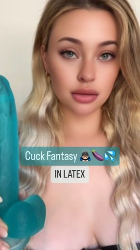 10 Minute Cuck Fantasy IN LATEX 🙇🏻‍♂️🍆💦