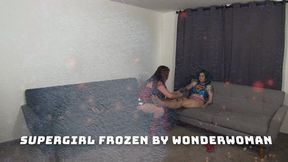WonderWoman Freezes Supergirl for her pleasure 4
