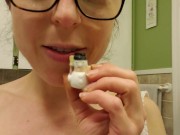 Pissing On A Mini Snowman