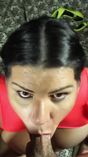 Big Titty Latina Angelina Castro Gives a Pokemon BJ!