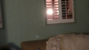 Horny guy caught jerking off; beautiful girl with thick thighs plays games