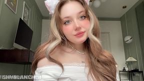 cute 18 yo cat girl try her first anal play! cream from her pussy