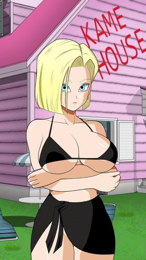 Hybrid Eroventures - The Mini Bikini of the Provocative Android 18   Clip 1