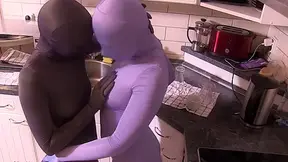 Zentai Fun In The Kitchen - Watch4Fetish