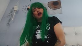 Happy emo sissy girl, solo handjob