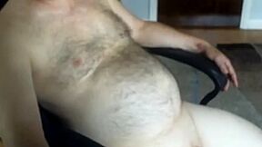 Handsome Hairy Stepdad Jerking Off