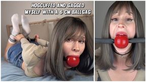 Pinkieneko - Hogcuffed and Gagged Myself with a 6 cm Ballgag (fullHD)