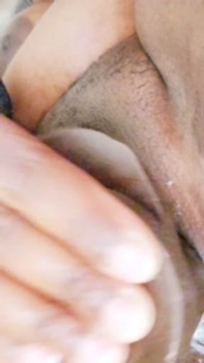 Creamy pussy taking dildo