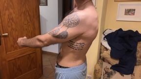 Steamy crazy fellow faps off and spunks RIGID with lubricant