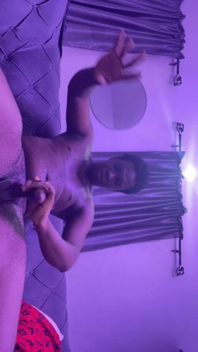 Black bbc teen jerks off solo