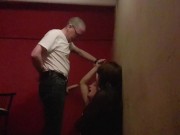 Mike Throat Fucking Tgirls Gigi and Lisa Against the Wall