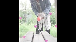 Or teenjapanese CD wanks in public with ebony sextoy