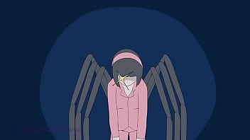 Latina spidergirl gives hot sexy kiss before fucking in Minecraft anime ep 7