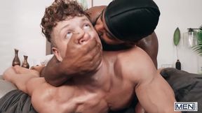 Bearded Stud Shadow Bites Felix Foxs Neck Before Putting Him On His Knees To Fuck His Face