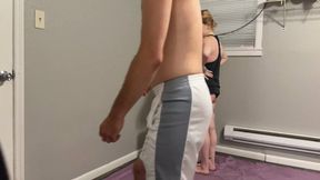 Rhea has her ass worshiped during playful busting (720)