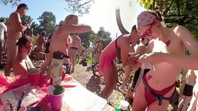 Painting table 2025 World Naked Bike RIde in Philadelphia WNBR PNBR