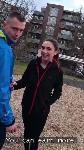 VIP4K. Jogging ended up as a hot sex with a stranger with a cuckolding BF   Clip 1