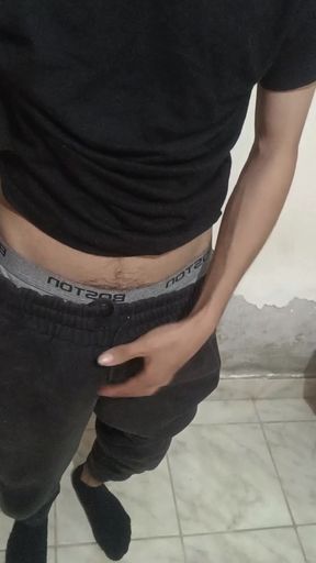 Hot Latin twink playing with his cock