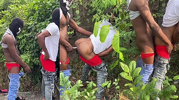 A 39yrs guy receiving a 33yrs guy 15inches cock in the bush.