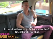 FemaleFakeTaxi Sexy male stripper cums in filthy cab drivers mouth