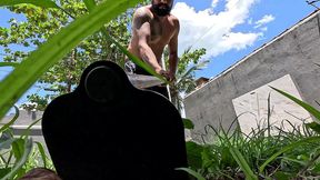 de calcinha molhada e blusinha transparente: nao resisti e meti no quintal!