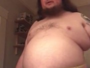 365 lb Gainer shake chug w/ real-time measuring, and feeder fantasy chat
