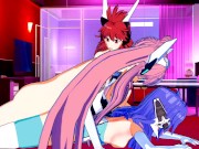 Symphogear - Futa Kanade and Futa Maria Take Turns Fucking Tsubasa