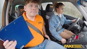 Horny Ukrainian slut is bad at driving but great at sex