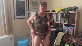 Khaki try-on