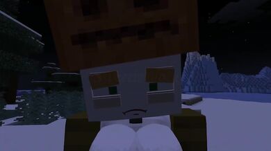 Steve Fiercely Sucked Snow Golem’s Massive Icy Dick Deep Throat Pounding