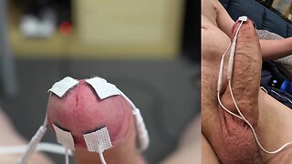 Estim 4: intense head stim plus slow motion cumshot, electro, milking, cum, cumming, cumshots, masturbation, masturbators, orgasm, torture