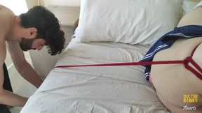 Double amputee shibari and spanking!