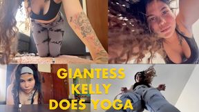 Giantess Kelly does Yoga 720 (Latina Giantess)