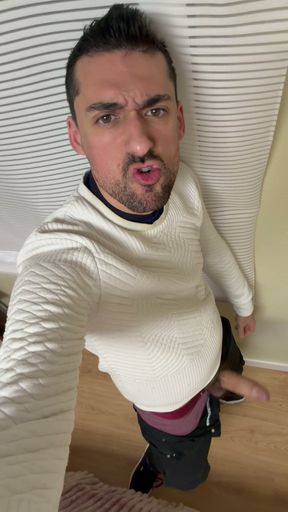 Hot Stepdaddy Showing off Big Cock