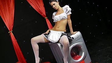 Tammie Lee The Maid Works On Two Cocks