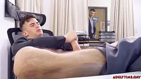 Rubbing Dick In The Office Caught By Boss