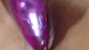 Dildo in Pussy Makes Her Drip with Cum