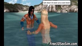 Blonde Mermaid Gets Fucked Hardcore On A Boat In Fantastical 3D Anime Scene