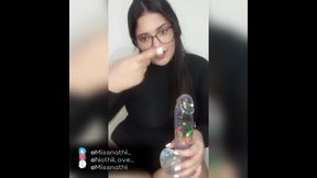 Submissive guy receives punishment from dominant girlfriend