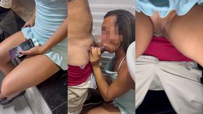 resenha com amigos do corno: a hotwife se exibiu e acabou sendo fundida no banheiro masculino, depois foi levada pro dogging onde deu pra cinco machos sedentos