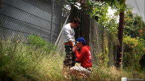 Sly Outdoor Blowjob ~ Horny Spence Drake Takes It Wild